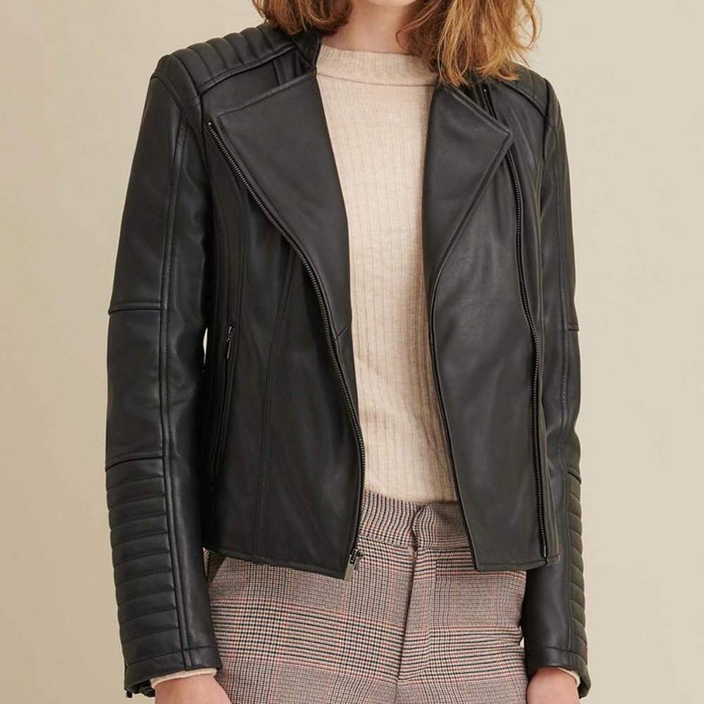 NWT Genuine Leather Ladies Jacket Size S